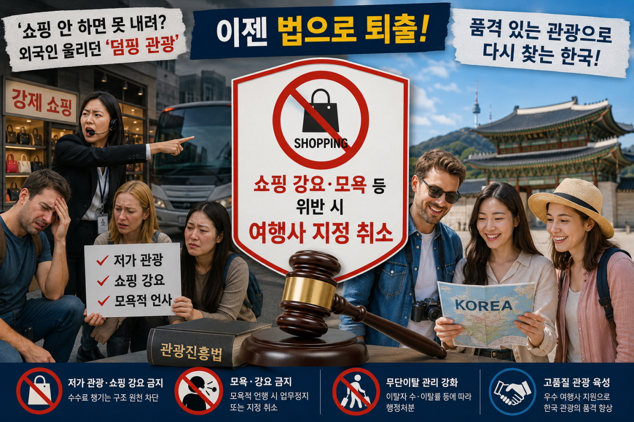 “쇼핑 안 하면 못 내려?” 외국인 울리던 ‘덤핑 관광’ 이젠 법으로 퇴출