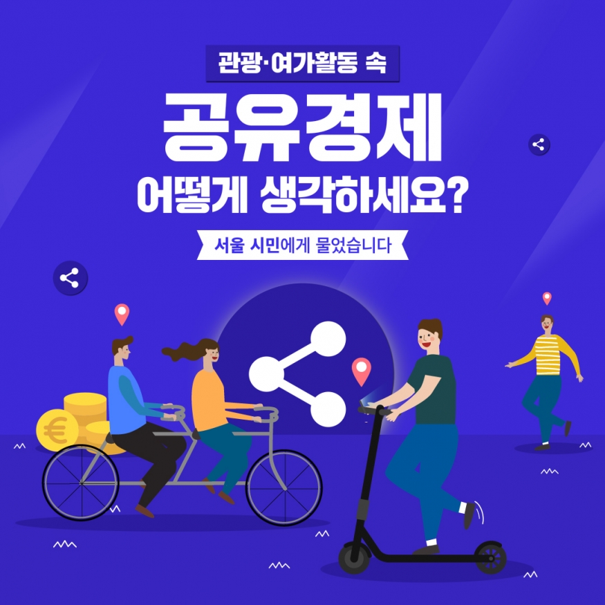 따릉이, 전동 킥보드, 공유숙박 등 뉴노멀 시대‘공유 경제 서비스’ 이용 실태 설문조사