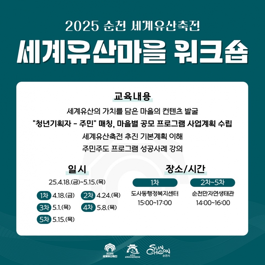 순천에서 만나는 세계유산, 주민이 주인공이 되다