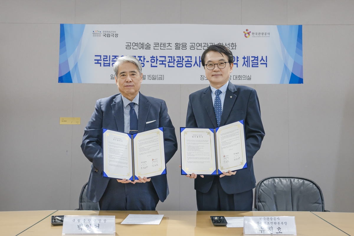 한국관광공사와 국립중앙극장, 공연 관광 활성화 위한 업무협약 체결