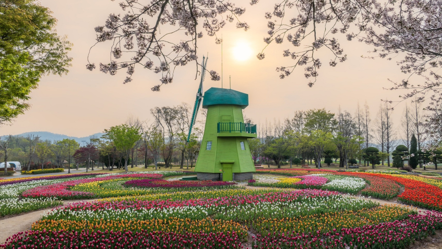 1 노을 지는 풍경의 네덜란드 정원(2025년).JPG