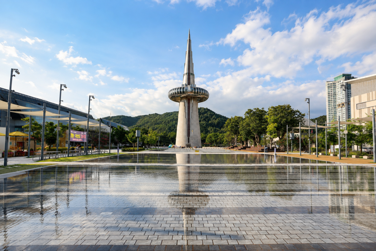 [최치선의 포토에세이] 대전 한빛탑 아래, 잠시 머문 풍경